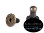 Preview: Beiltaschenknopf Sattelniete 4mm altmessing