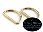 Mobile Preview: 2 D-Ringe 30mm #2 gold hell