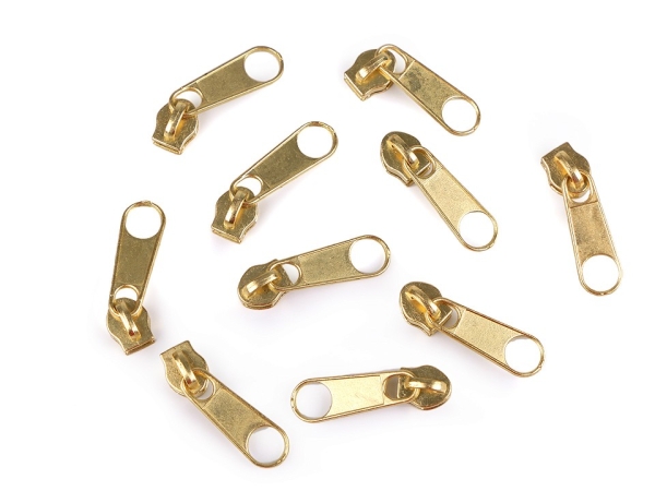 10 Zipper für 3mm ERV gold