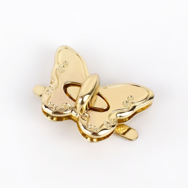 Taschenverschluss Schmetterling #9 gold