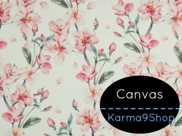 0,5m Canvas Blossom creme