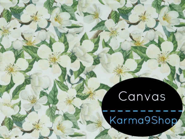 0,5m Canvas Blossom weiss