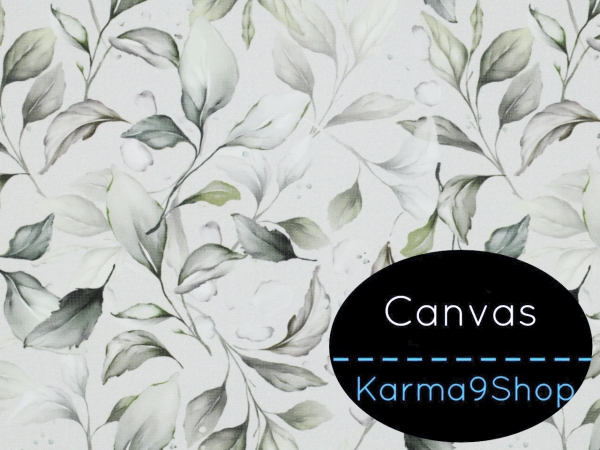 0,5m Canvas Leaves Leinen