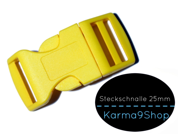 Steckschnalle 25mm gelb #39