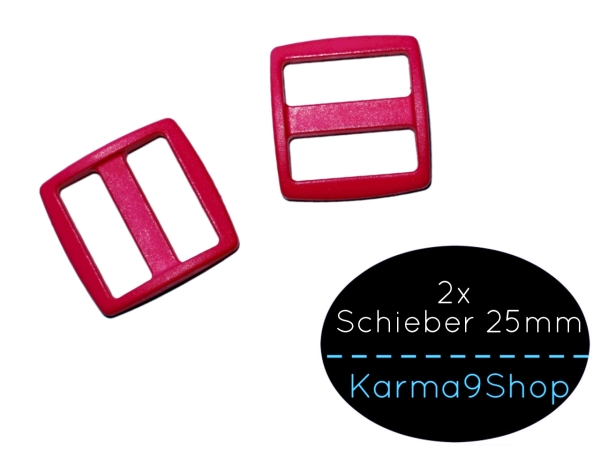 2 Schieber / Stopper 25mm pink #34