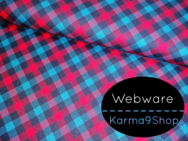 0,5m Webware Karo blau