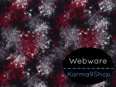 0,5m Webware Kurt Sprenkel rot