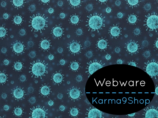 Reststück Webware Kim Virus blau