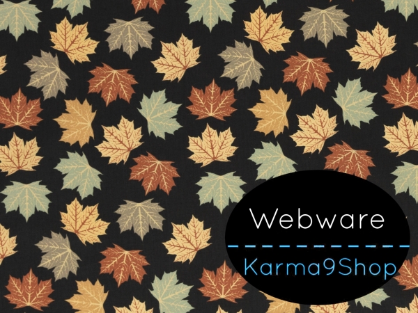 0,5m Webware Happy Harvest Blätter