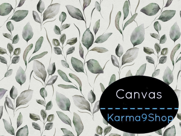 0,5m Canvas Leaves creme