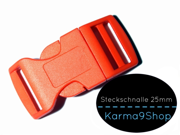 Steckschnalle 25mm orange #40