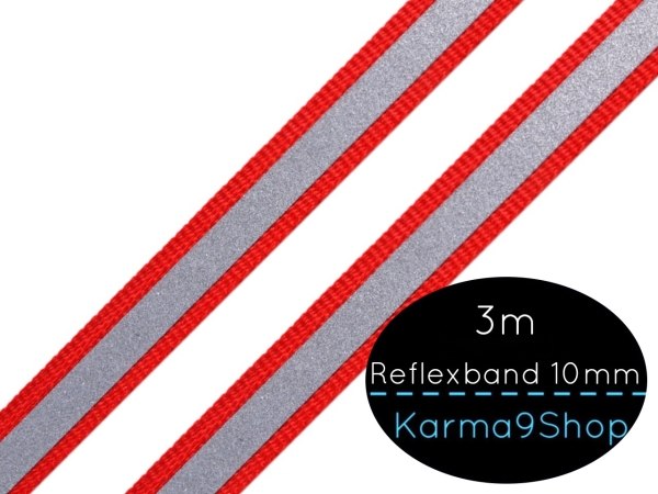 Reflexband 10mm rot