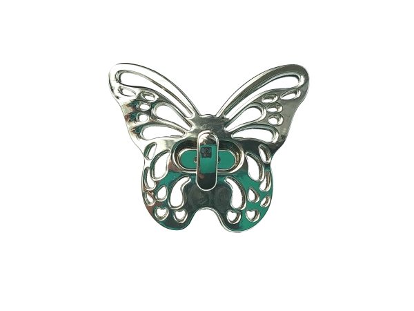 Taschenverschluss Schmetterling #1 silber