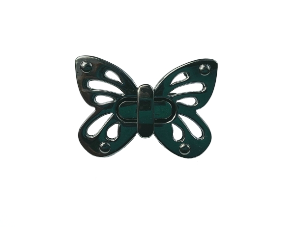 Taschenverschluss Schmetterling #7 schwarz