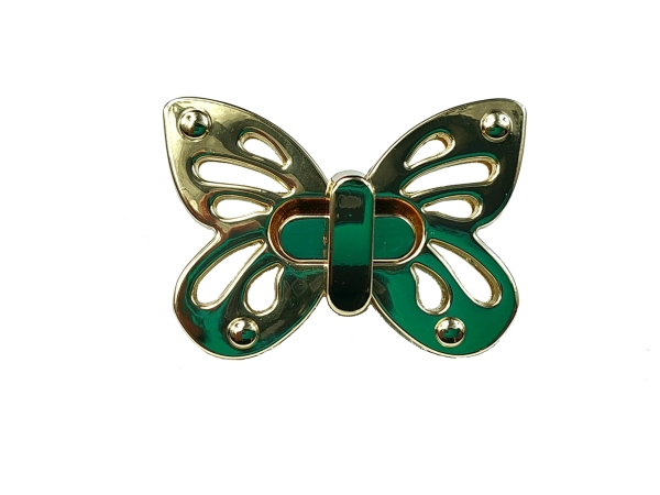 Taschenverschluss Schmetterling #8 gold