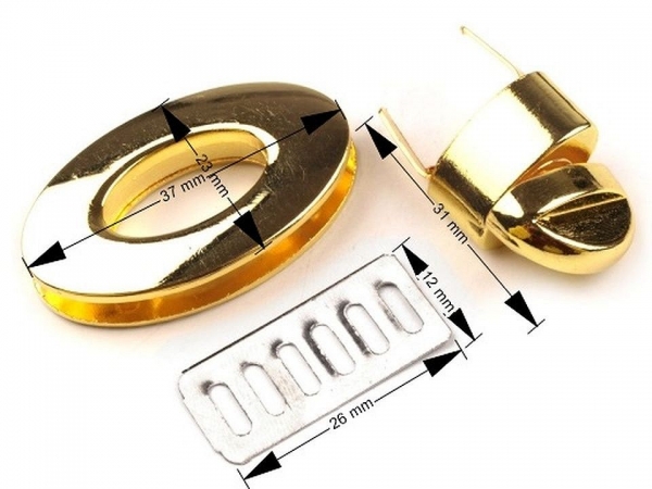 Taschenverschluss V12 gold
