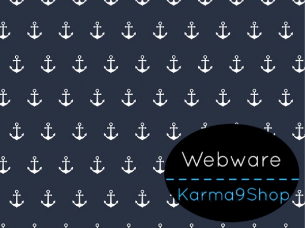 0,5m Webware Anker dunkelblau