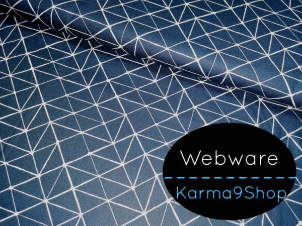 0,5m Webware Kurt Geometrische Linien dunkelblau