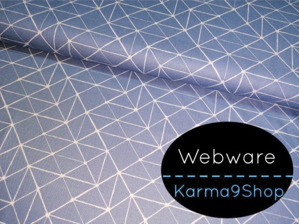 0,5m Webware Kurt Geometrische Linien rauchblau