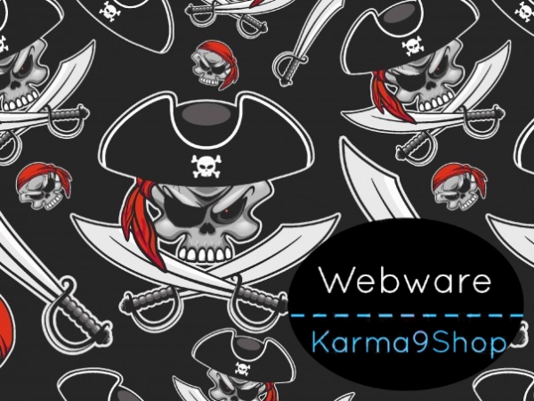0,5m Webware Pirat schwarz