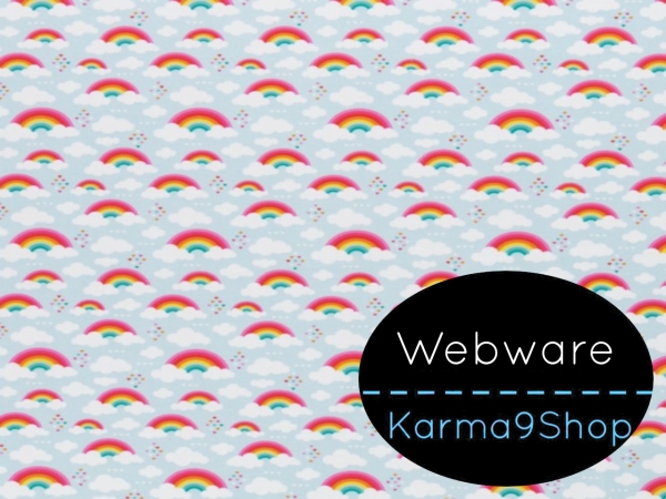 0,5m Webware Kim Regenbogen hellblau