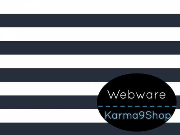 0,5m Webware Stripe dunkelblau